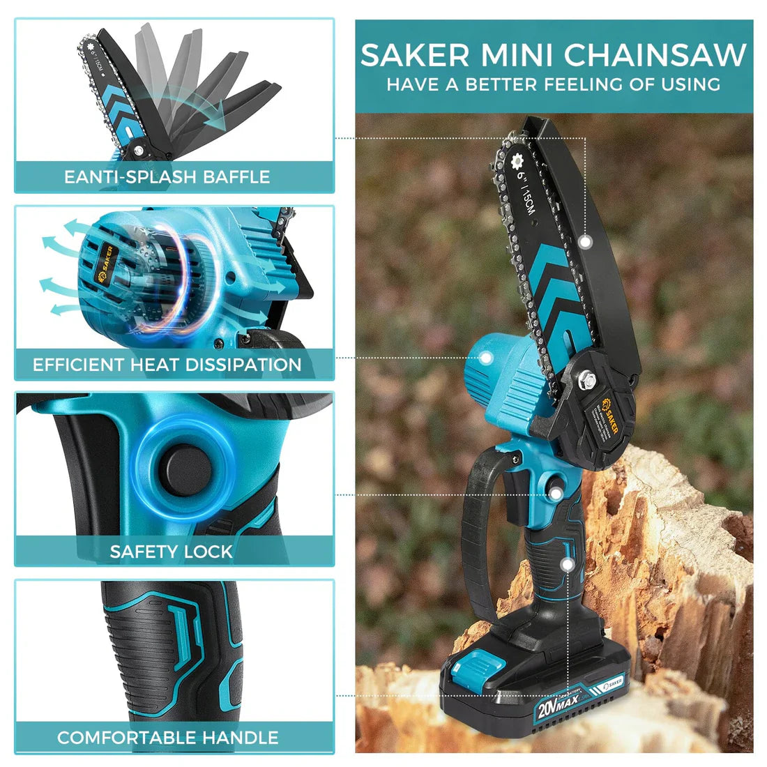 EasySaw™ 6-inch Cordless Chainsaw