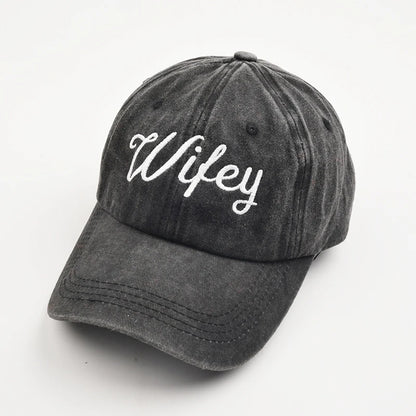 Hubby Wifey Embroidered Baseball Cap