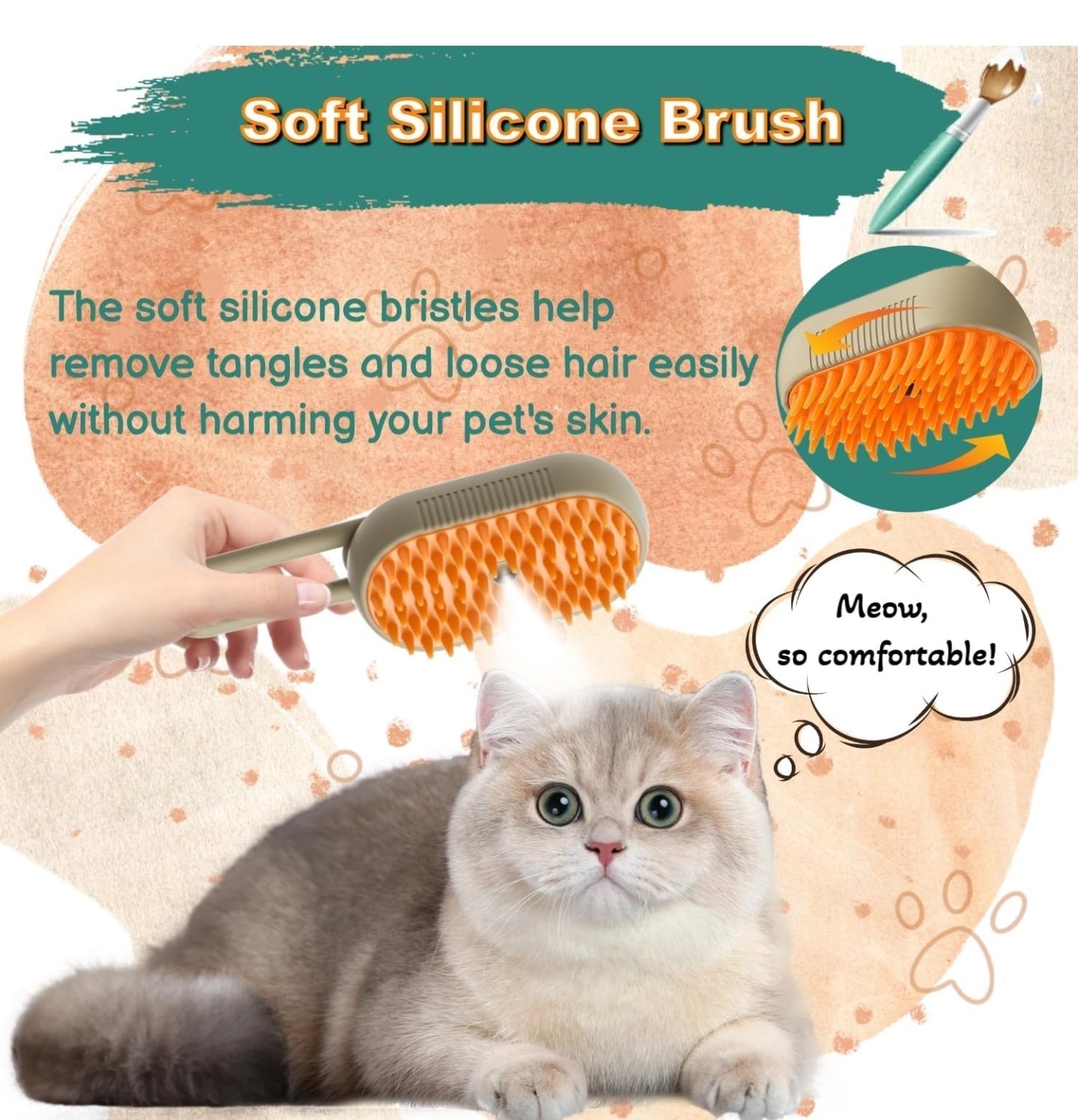 BOGO Special - Buy 1 Get 1 Free - 3-in-1 Pet Grooming Brush