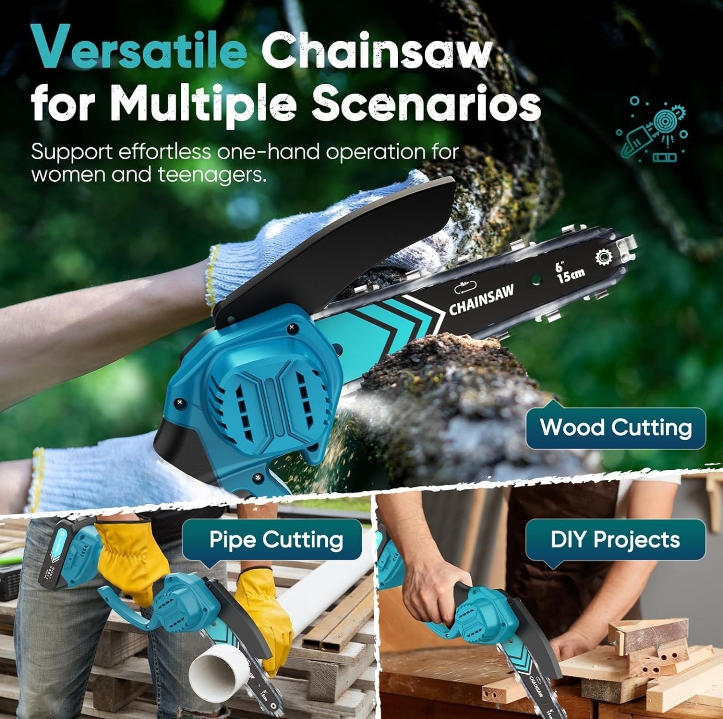 EasySaw™ 6-inch Cordless Chainsaw