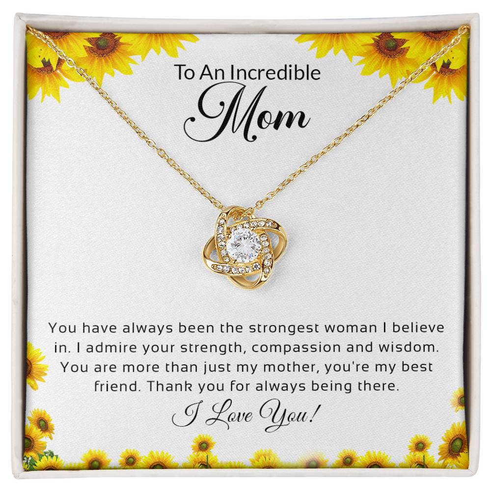 To An Incredible Mom | I Love You - Love Knot Necklace