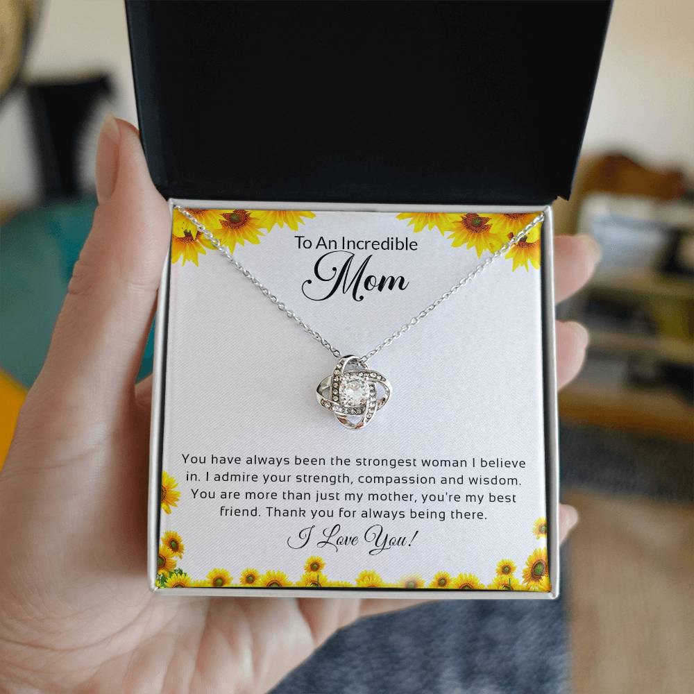 To An Incredible Mom | I Love You - Love Knot Necklace