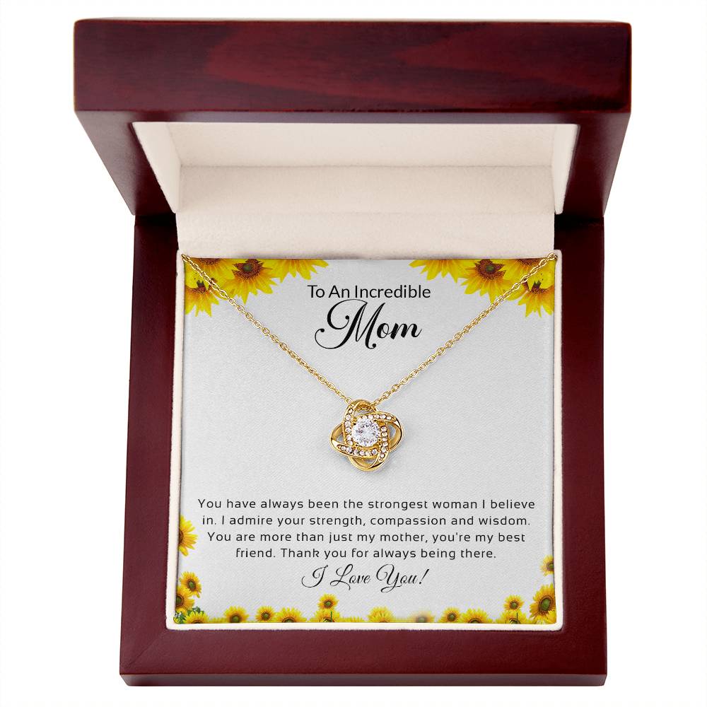 To An Incredible Mom | I Love You - Love Knot Necklace