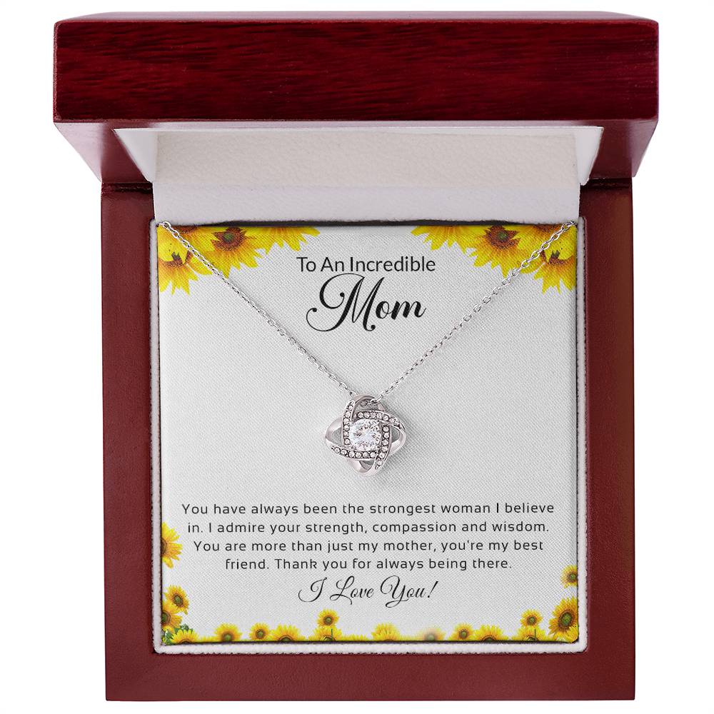 To An Incredible Mom | I Love You - Love Knot Necklace